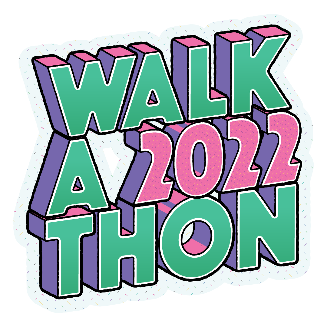 90's styled text logo for Walk-a-thon 2022